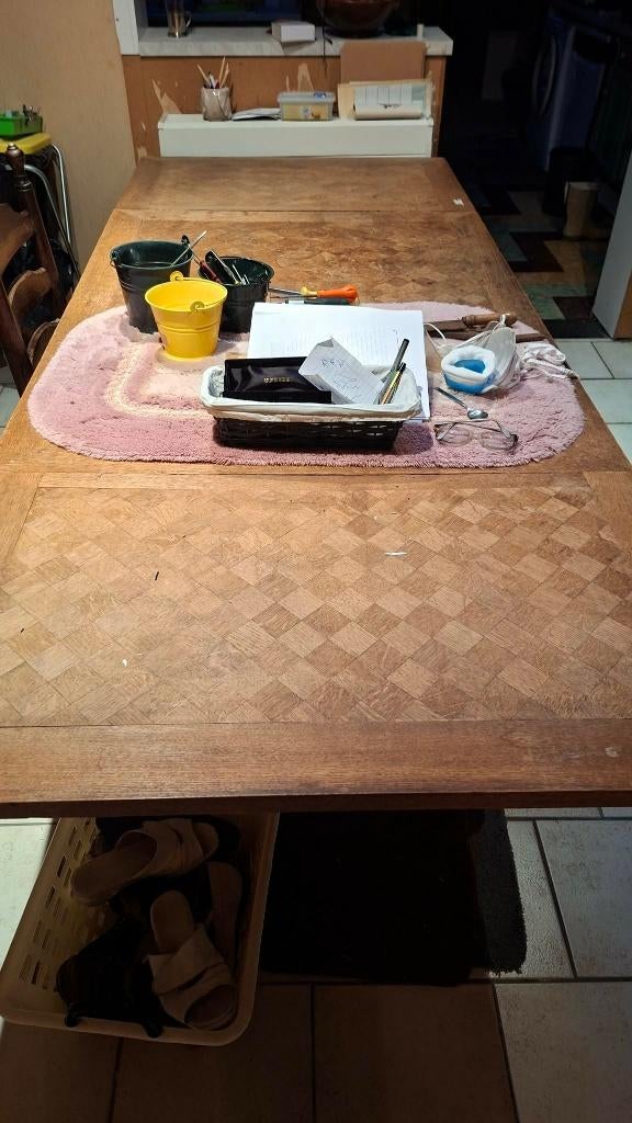 Eiken Houten tafel, Antiek en Kunst, Ophalen