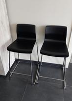 Barkruk zwart/ chroom, Ophalen, Gebruikt, 60 tot 90 cm, Metaal