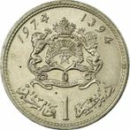 Maroc 1 dirham, 1394 (1974), Timbres & Monnaies, Enlèvement ou Envoi, Monnaie en vrac, Autres pays