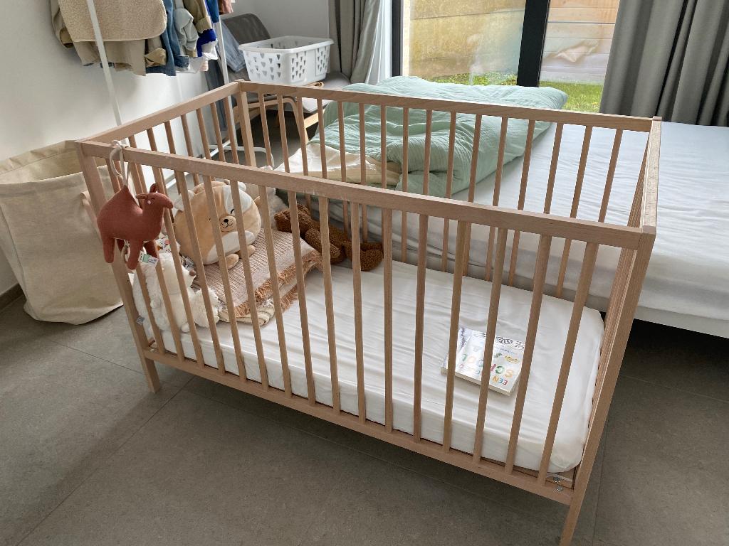 Kinderbed met matras (60x120cm), Matelas, Moins de 70 cm, Comme neuf, Enlèvement