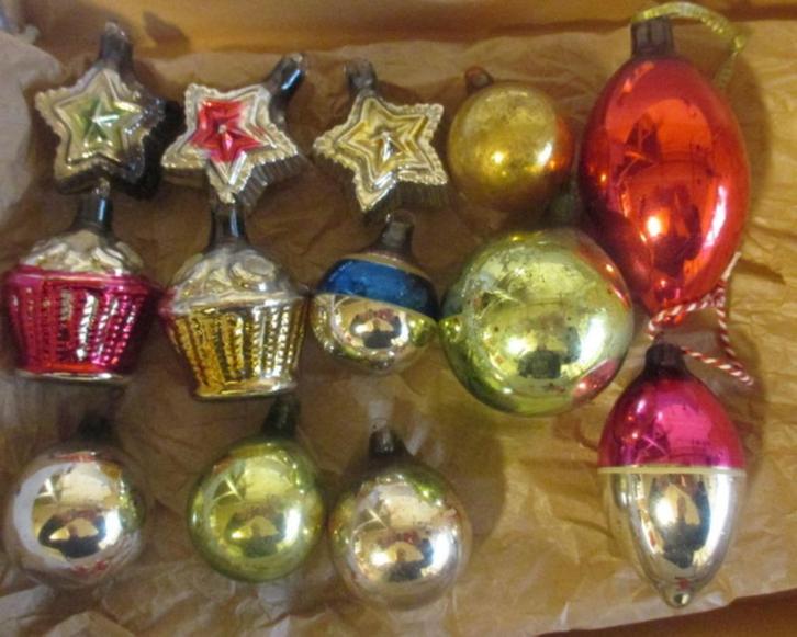 oude kerst verzameling ajeko met glazen oogjes, Diversen, Kerst, Verzenden