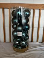 24 blauwe kerstballen, Ophalen of Verzenden, Zo goed als nieuw