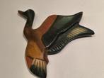 Handgesneden houten eenden/ganzendecoratie, Antiek en Kunst, Ophalen of Verzenden