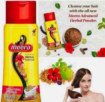 Meera Herbal 150 gram Haarwaspoeder haar was poeder speciaal beschikbaar voor biedingen