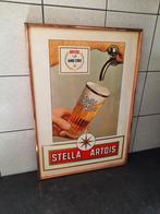 Stella artois reclamebord Met takszegel 1971, Ophalen of Verzenden, Zo goed als nieuw, Reclamebord