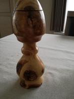 houten kaarsenhouder, eigen draaiwerk, Ophalen, Zo goed als nieuw