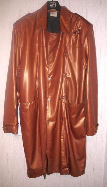 Veste longue en latex doré de la marque Armory, taille L, ru