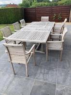 Teak tuintafel incl 8 stoelen, Tuin en Terras, Ophalen of Verzenden, Hout