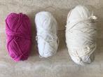 Nieuwe wol wit, fuschia, écru (prijs/stuk) (nr3920), Hobby & Loisirs créatifs, Tricot & Crochet, Laine ou Fils, Tricot, Enlèvement ou Envoi