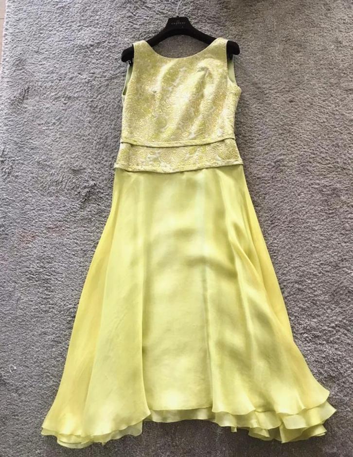 Cocktailjurk, Kleding | Dames, Gelegenheidskleding, Zo goed als nieuw, Galajurk, Maat 42/44 (L), Geel, Ophalen