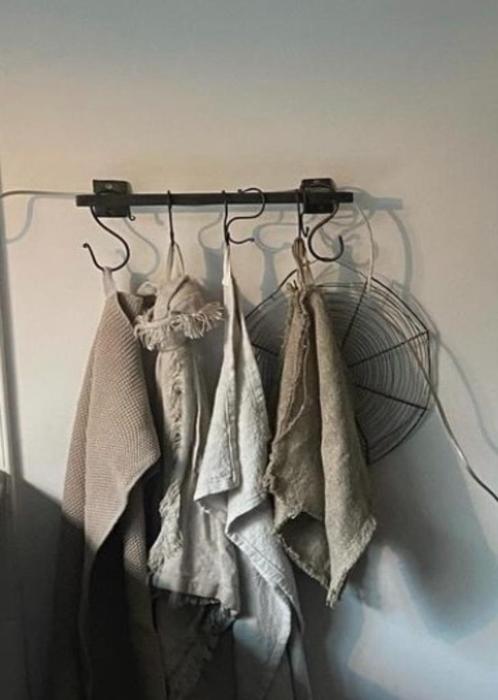 Gastendoekjehouder-Kastgreep - zwart metaal - Landelijk, Huis en Inrichting, Woonaccessoires | Kapstokken, Nieuw, Wandkapstok