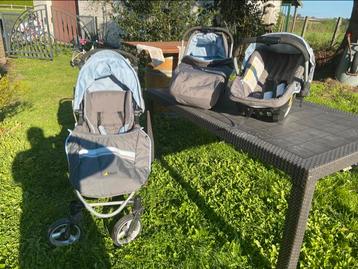 Poussette 3 en 1 marque Hauck avec cosy et landau, Enlèvement, Poussette combi, Autres marques, Avec siège auto