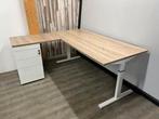 T- line Hoekbureau + standcontainer dossierlade, Computers en Software, Laptoptafels, Ophalen