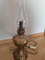 koperen petroleumlamp met ingebouwde fitting, Antiek en Kunst, Ophalen of Verzenden