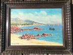Vintage ‘50 schilderij op  paneel “Mare de la Bocca” Cannes, Ophalen of Verzenden