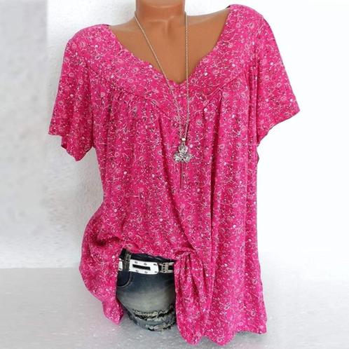 T-shirt fushia fluide floral manches courtes, Vêtements | Femmes, T-shirts, Neuf, Manches courtes, Envoi