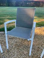 Tuinstoelen Bristol alu grijs stapelbaar, Ophalen, Gebruikt, Aluminium, Stapelbaar