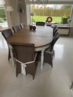 Tafel en  8 stoelen met kussens vincent sheppard, Enlèvement, Comme neuf