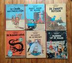 Six vieux livres de Tintin - couverture rigide, Utilisé, Enlèvement ou Envoi