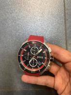 Montre Hugo Boss Volane – Chronographe Homme, Silicone Rouge, Staal, Staal, Polshorloge, Nieuw