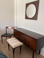 Commode vintage avec miroir, chaise et maqui assortis, Comme neuf, Enlèvement ou Envoi