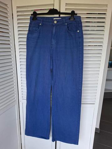 Lange broek pull&bear brede pijp maat 40 blauw beschikbaar voor biedingen