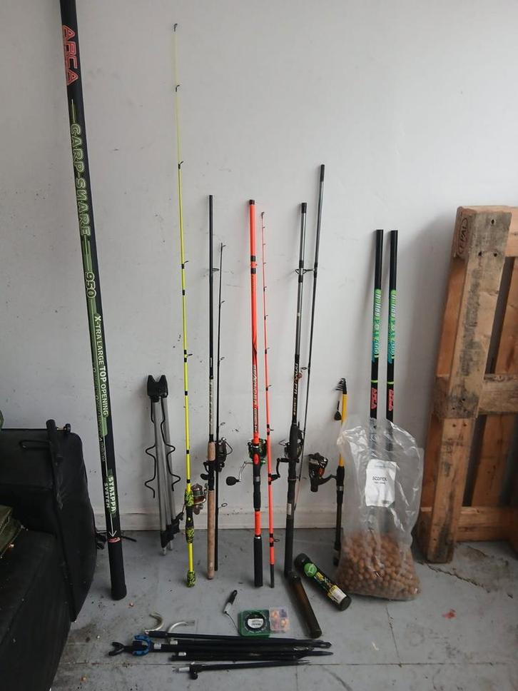 Lot vis materiaal, Watersport en Boten, Hengelsport | Witvissen, Zo goed als nieuw, Ophalen