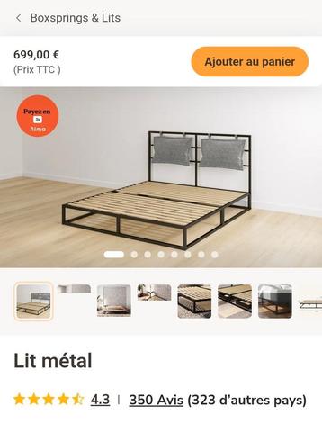 Nieuw bed 160x200 EMMA METAL beschikbaar voor biedingen