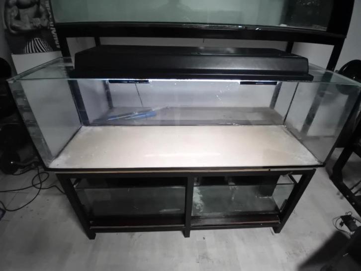 3 aquaria met stelling, verwarming, pompen en verlichting, Dieren en Toebehoren, Vissen | Aquaria en Toebehoren, Gebruikt, Leeg aquarium
