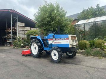 MINITRACTOR MITSUBSHI 21PK MET NIEUWE KLEPELMAAIER beschikbaar voor biedingen