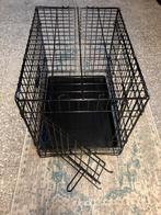 Zwarte bench met 2 deuren, Dieren en Toebehoren, Hondenbenches, Ophalen, Gebruikt