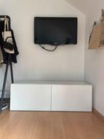 meuble de télévision blanc Ikea, Maison & Meubles, Armoires | Mobilier de télévision, Comme neuf, 100 à 150 cm, 25 à 50 cm, Moins de 100 cm