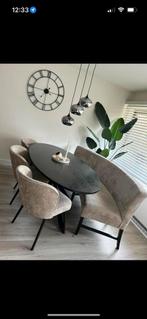 Eetbank en 3 eetstoelen NIEUW, Huis en Inrichting, Stoelen, Ophalen, Overige kleuren, Nieuw, Stof