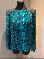Alice & Trixie top slangenmotief met kralen blouse zijde, Taille 38/40 (M), Enlèvement ou Envoi, Comme neuf, Manches longues