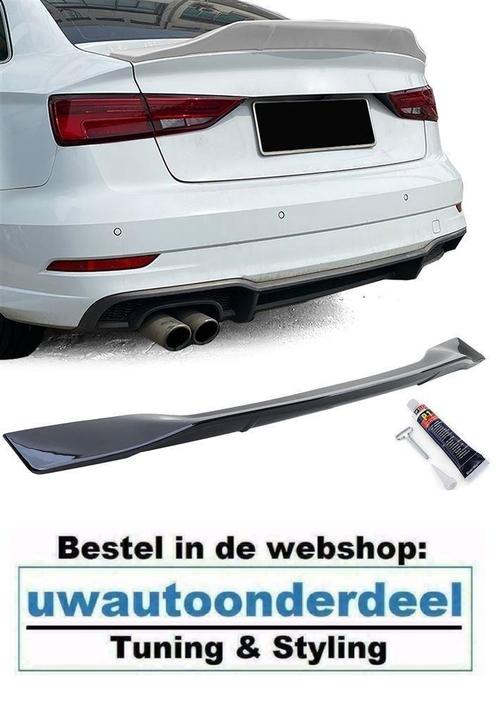Achterklep Ducktale Spoiler Zwart Geschikt Voor Audi A3 8V L, Auto diversen, Tuning en Styling, Verzenden