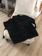 JAS VEST DAIM SUÈDE ZWART RUIM MODEL MET GESPEN, Kleding | Heren, Ophalen of Verzenden, Gedragen, Maat 52/54 (L), Zwart
