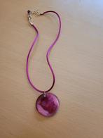 ketting met Murano glas, Overige materialen, Ophalen of Verzenden, Roze, Zo goed als nieuw