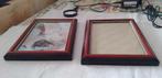 fotolijsten 13 x 18 cm donker bruin gouden bies, Audio, Tv en Foto, Ophalen of Verzenden, Zo goed als nieuw