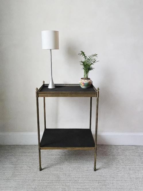 Bijzettafel met 2 niveaus - Console - Maison Jansen, Verzamelen, Retro, Huis en Inrichting, Ophalen of Verzenden