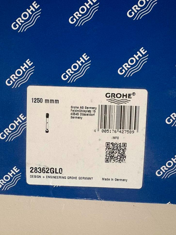 Tuyau de douche GROHE doré 125 cm - NOUVEAU, Bricolage & Construction, Sanitaire, Neuf, Baignoire, Enlèvement ou Envoi