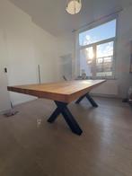 Massieve eiken eettafel – 240 x 100 cm, Huis en Inrichting, Tafels | Eettafels, Ophalen, 100 tot 150 cm, Eikenhout, 200 cm of meer