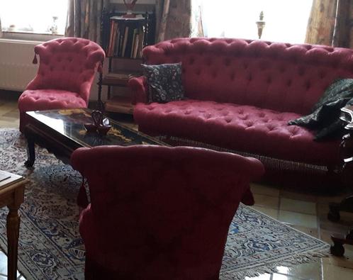 Napoleon III-lounge - 750 euro, Antiek en Kunst, Antiek | Meubels | Stoelen en Sofa's, Ophalen