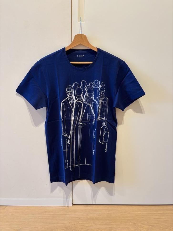 Z Zegna T-shirt – Maat XS – Blauw, Kleding | Heren, T-shirts, Zo goed als nieuw, Maat 46 (S) of kleiner, Blauw, Ophalen of Verzenden