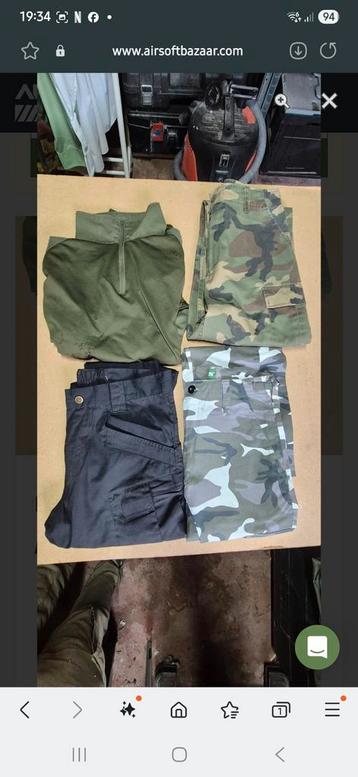 Airsoftkledij beschikbaar voor biedingen