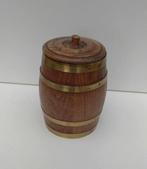 Pot à tabac en bois en forme de tonneau, Enlèvement ou Envoi
