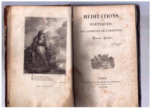 Méditations poétiques, A. Lamartine - Charles Gosselin 1826, Antiquités & Art, Antiquités | Livres & Manuscrits, Enlèvement ou Envoi