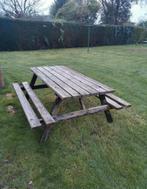 Picknick tafel, Jardin & Terrasse, Tables de pique-nique, Enlèvement, Utilisé, Rectangulaire, Bois