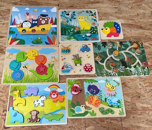 Lot de Puzzles en Bois - DJECO, HABA…, Kinderen en Baby's, Speelgoed | Kinderpuzzels, Van hout, Ophalen of Verzenden