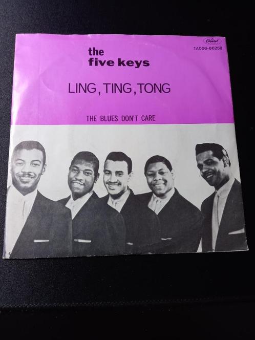 The Five Keys ‎– Ling, Ting, Tong " Popcorn ", Cd's en Dvd's, Vinyl Singles, Zo goed als nieuw, Single, Overige genres, 7 inch