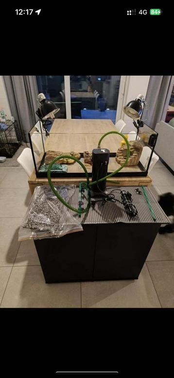 Terrarium Startset schildpadden met pomp en lamp, Enlèvement, Comme neuf